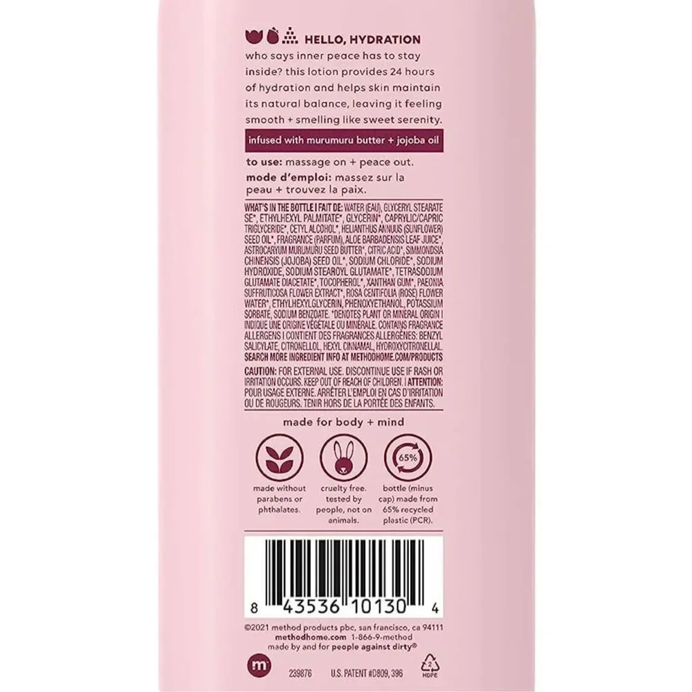 X2 Method Daily Lotion, Pure Peace, Plant-Based Moisturizer